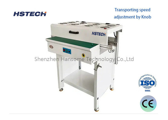 Harga yang bagus SMEMA Sinyal Peralatan Penanganan PCB SMT Conveyor Dengan ESD Flat Belt Untuk PCB Buffering on line