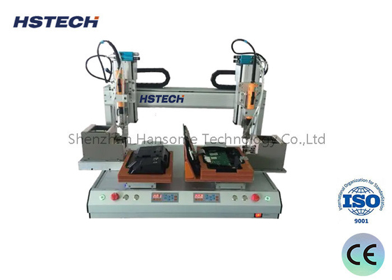 Harga yang bagus Mesin Pemasangan Sekrup 4 Axis Stasiun Ganda Untuk Industri Elektronik on line