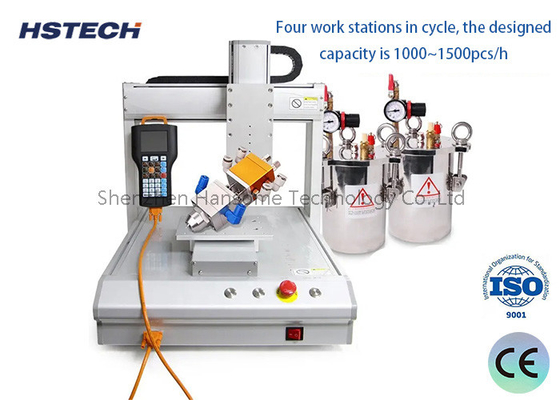 Harga yang bagus LED Bulb Glue Dispensing Machine Dengan Programmer Demonstrasi Teks Dengan Motor Langkah yang Tepat on line