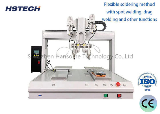Taiwan Hiwin Linear Guide Solder Robot dengan Auto Cleaning & Iron Head Alignment