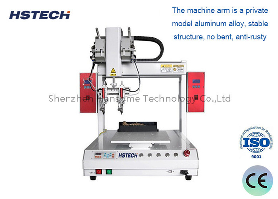 Harga yang bagus Dual Soldering Head 400mm Moving Range Robot Soldering Otomatis untuk Perangkat Sensitif on line