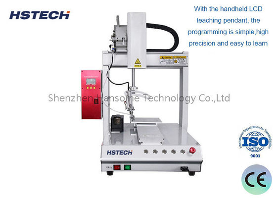 360 derajat Single Y Platform Kerja Mesin Soldering Otomatis Dengan Double Soldering Iron