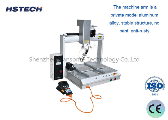 Harga yang bagus 4 Axis Desktop Soldering Machine Dengan Hiwin Linear Guide Dan Fungsi Pembersihan Otomatis on line