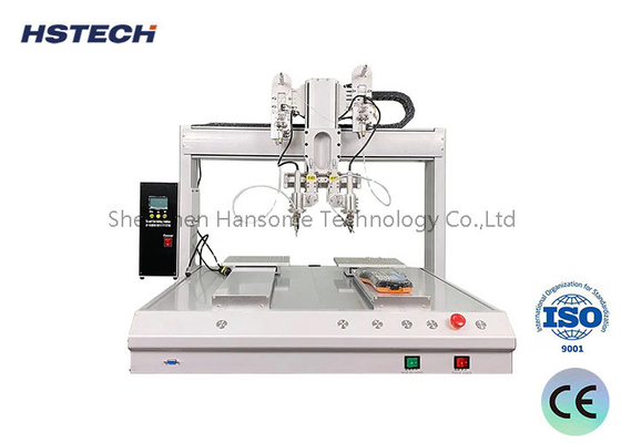Harga yang bagus Robot Automatic Soldering Mesin Soldering Meja Dengan Platform Dual Dan Motor Stepper on line