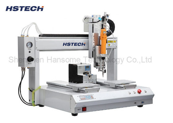 Harga yang bagus Aluminium Material Desktop Screw Machine 4 Axis Chain Moving Closed Loop Otomatis on line