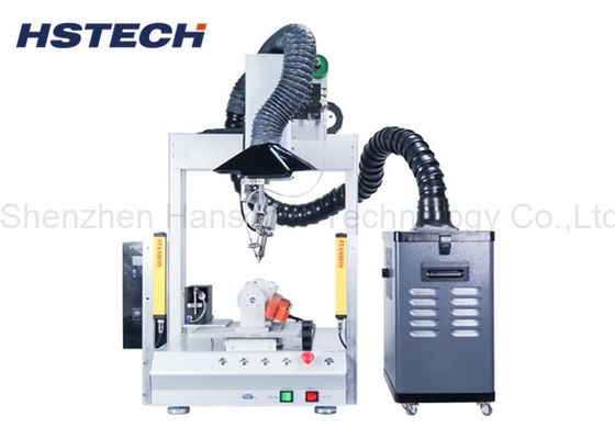 Harga yang bagus Pembersihan Udara Robot Soldering Otomatis 4 Axis Single Tip Dengan Smog Cleaner on line
