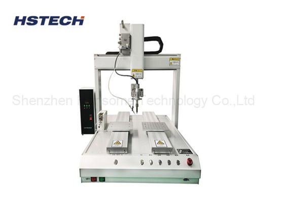 Harga yang bagus 5 Axis Automatic Soldering Robot Dual Station Timing Belt Hiwin Panduan Linear on line