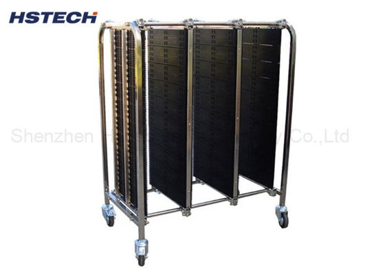 Harga yang bagus Peralatan Penanganan PCB CE 3 Lapisan Anti Statik 4 Roda Gerak Keranjang Turnover SMT on line