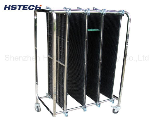 Harga yang bagus Max 300pcs 4 Roda Pindah PCB Storage Turnover Mobil untuk PCB Assembly Line on line