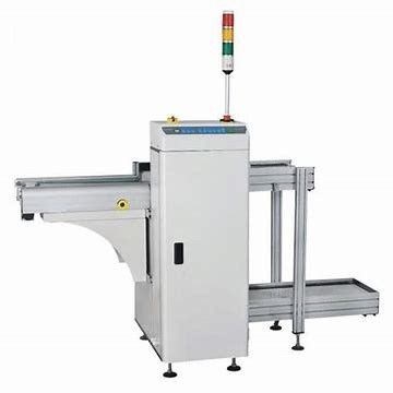 Harga yang bagus Pinggang datar 90 derajat PCB Unloader Peralatan Layar sentuh 6bar on line