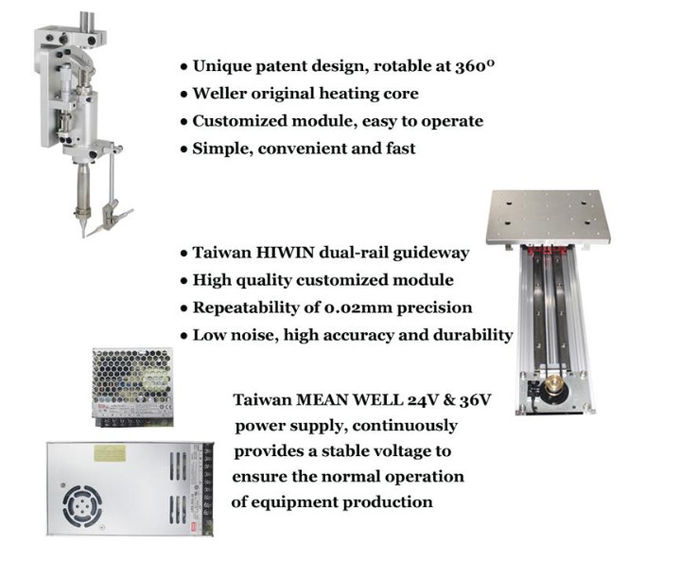 Benchtop Type Processing Data Iron Tin Automatic Spot Drag Soldering Machine​ HS-S5331R